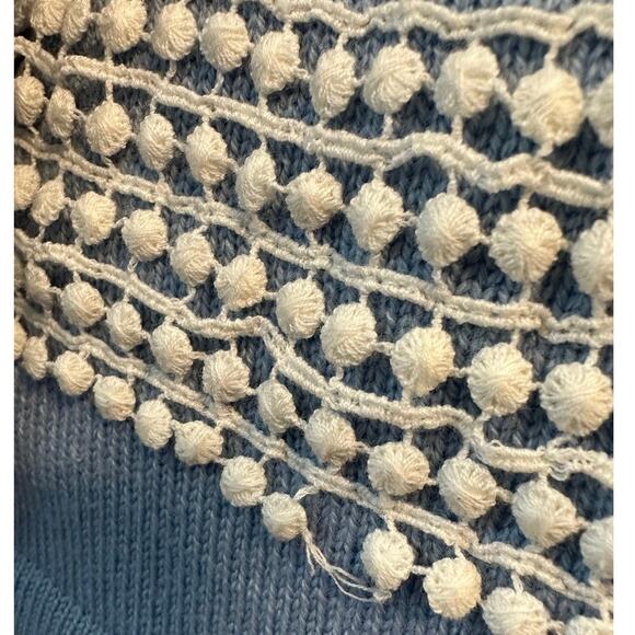 J. Crew Light Blue Merino Wool Blend Sweater with Lace Detail - Picture 13 of 13